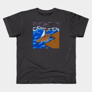 Pixel Art Gravy Boat Kids T-Shirt